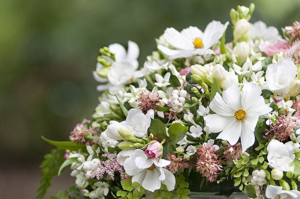 Composition of spring flowers