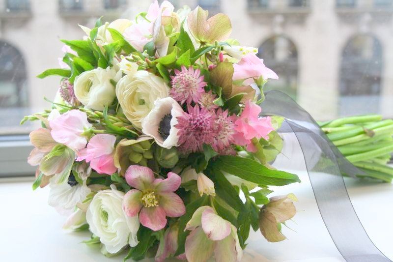 Bouquet with buttercups and astrantia