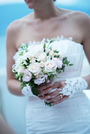 Bridal bouquet created by Giuseppina Comoli for a wedding on lake Maggiore