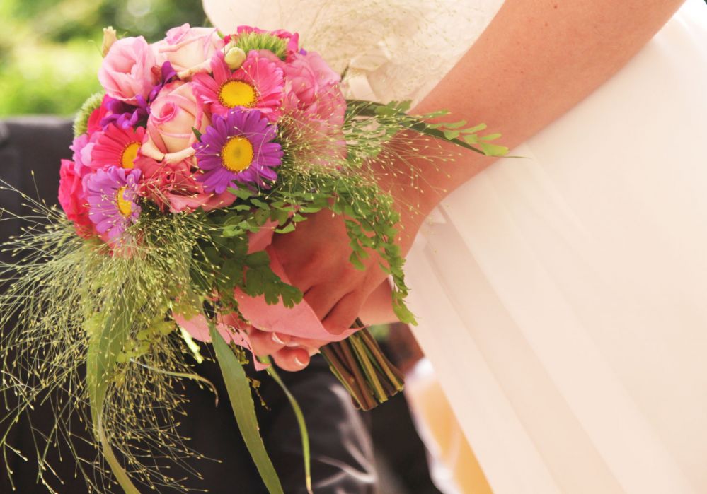 The bridal bouquet created by Giuseppina Comoli