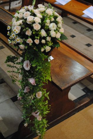 Flower arrangement of a church