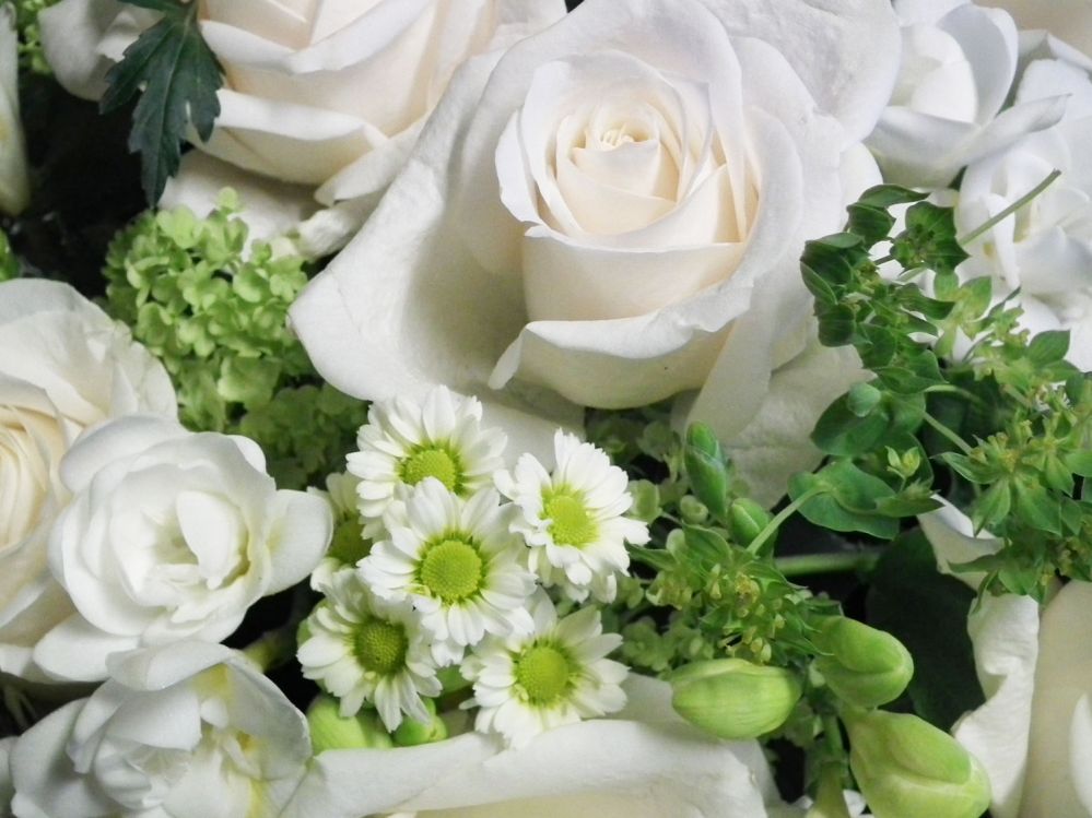 Floral composition for a church wedding created by Giuseppina Comoli