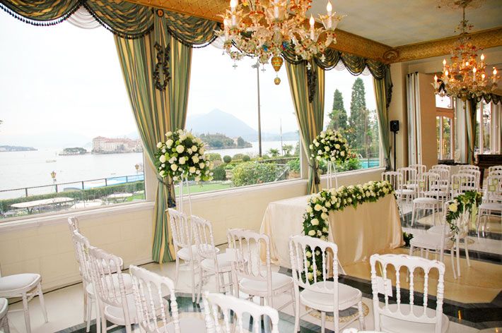 Civil ceremony in Stresa, Lake Maggiore