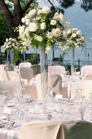 Table centerpiece for a wedding on Lake Maggiore by Giuseppina Comoli